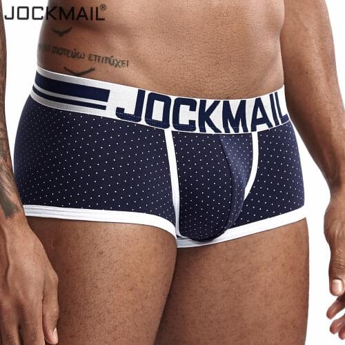 JOCKMAIL New Sexy Underwear Men Lovely Cartoon Print Man Boxers Homme Comfortable Underpants Soft Breathable Male Panties