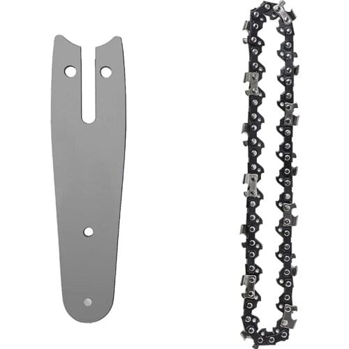 Universal 4 Inch Electric Chain Saw and Guide Plate Mini Chainsaw Replacement Chain for Electric Pruning Garden