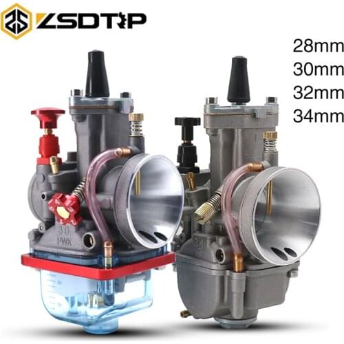 ZSDTRP Universal 28 30 32 34mm Blue PWK Carburetor for Keihin Koso OKO 2T 4T Engine Motorcycle Scooter UTV ATV