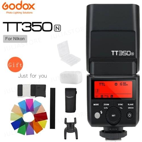 Godox TT350N Speedlite Flash TTL HSS 1/8000s for Nikon D750 D7000 D7100 D7200 D5100 D5200 D5000 D300 D300S D3200 D3100 D200 D800