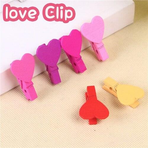 12pcs Cute Colored Wooden Long Tail Clip Mini Note Clip File Convenience Post Photo Folder Wooden Clip Office School Supplies