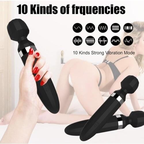 Women Clitoral Massage G Spot Stimulator Rechargable AV Massagger Stick Vibrating Adult Sex Toy Magic Wand Vibratorfor Female