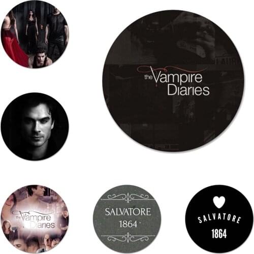 58mm The Vampire Diaries Icons Pins Badge Decoration Brooches Metal Badges For Clothes Backpack Decoration