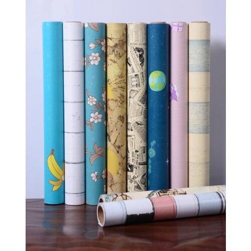 10m*45cm Baby bedroom living room wallpaper self adhesive waterproof wallpaper cartoon moon banana pattern childrens wallpaper