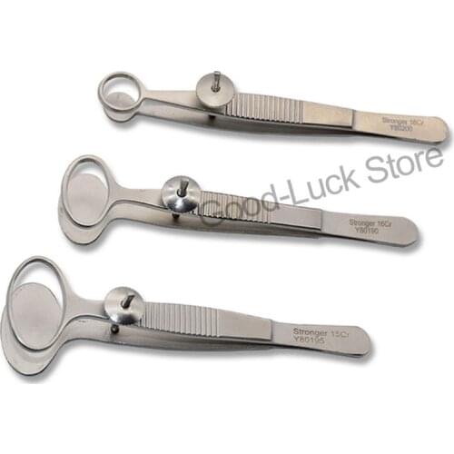 3pcs/set Stainless Steel/Titanium alloy Medical Ophthalmology eyelid tweezers chalazion chalazion cyst folder clip 3 size S M L