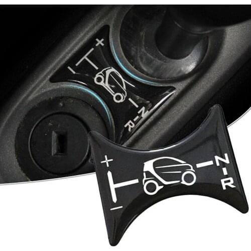 3D Gel Car Sticker For smart fortwo 451 / 2007-2014 Gear Shift Knob Panel Decoration Decal Emblem Badge Trim