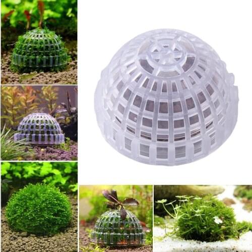 5cm Plastic Natural Aquatic Mineral Bio Moss Ball for Aquarium Red Transparent Shrimp House Fish Tank Decoration Mineral Balls