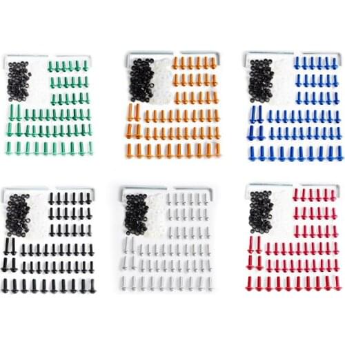 50LC Universal 158pcs Motorcycle Fairing Bolts Kit Fastener Clips Screw Durable Stylish Motorcycle Accessories