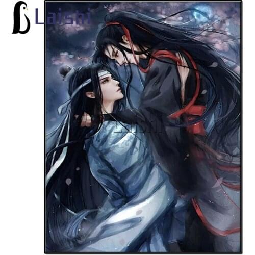 5d Diy Diamond Painting Mo Dao Zu Shi Wei Wu ian Lan Wang ji cult Anime Cross Stitch Gay 3D Diamond Mosaic Full Square Drill