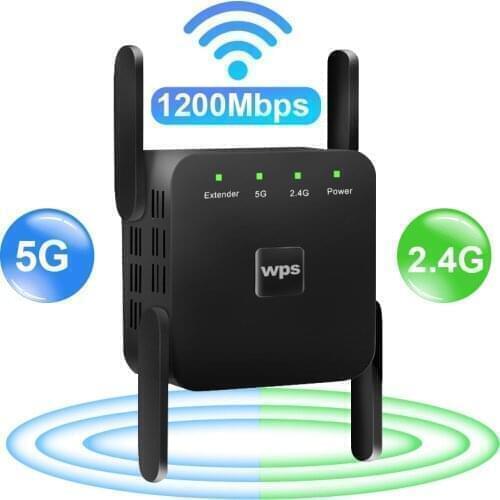 5G WiFi Repeater Wifi Amplifier Signal Wi fi Booster 1200Mbps Long Range Wireless Wifi Extender Network Wi-fi Repeater