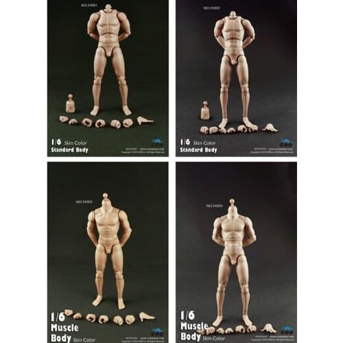 1/6 scale figure accessories doll body for 12" action figure doll Normal Male body in Brown skin