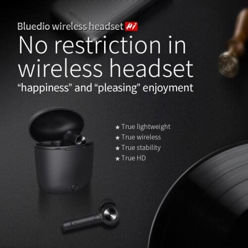 Bluedio Hi Wireless Bluetooth 5.0 Earphone Surround Stereo HIFI Sound HD Call Music Sports Headphones Touch Control Long Standby