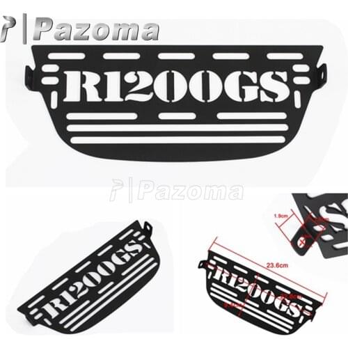 Black Aluminum Motorcycle Oil Cooler Guard Protector Grill Cover For BMW R1200GS 2006-2012