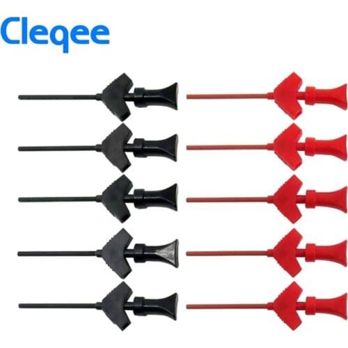 Cleqee P5003 10Pcs mini grabber SMD IC test hook clip jumper probe Logic Analyzer Testing Accessories