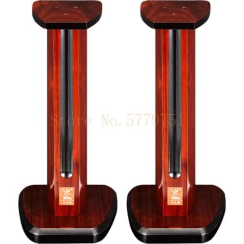 Wooden HiFi Audio Tripod Full Paint Bookshelf Speaker Stand Bracket