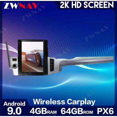 For Toyota Highlander 2014-2017 GPS Navigation Head unit 12.1''Tesla screen Android 9 PX6 Built-in CARPLAY Car multimedia Radio