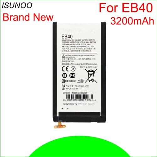 ISUNOO 5pcs/lot 3200mAh EB40 Battery for Motorola Droid Razr Maxx XT912M XT916 XT910 Battery Replacement