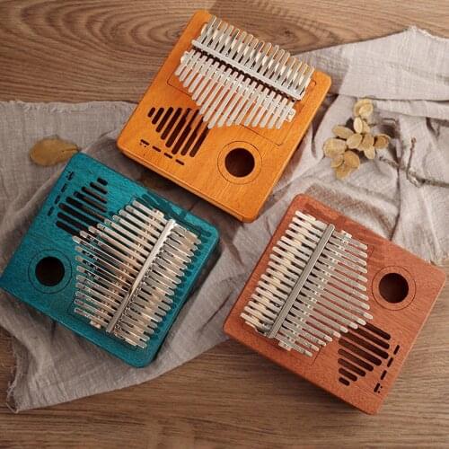 Kalimba 17 Key Thumb Piano Finger Mbira w/ Bag Cloth Stickers Accessories