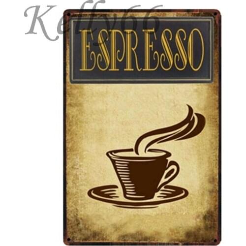 [ Kelly66 ] ESPRESSO Antique Tin Sign Poster Home Decor Bar Wall Art Painting 20*30 CM Size y-1428