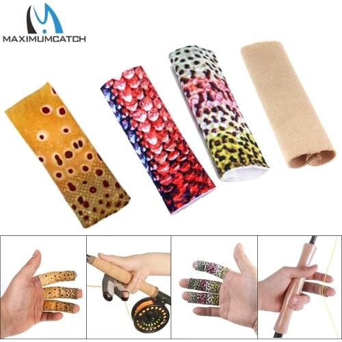 Maximumcatch 3pcs Fly Fishing Line Stripping Guards Finger Protection Outdoors Sports Elastic Skin Protector Free Size