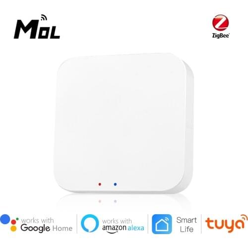 MOL Tuya Zigbee Bridge Smart Home Zigbee Gateway Hub Remote Control Devices Via Smart Life APP Works with Alexa Google Home