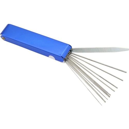 Stainless Steel Carburetor Cleaning Tool Cleaning Needle Kit for Car Motorcycle (Blue)