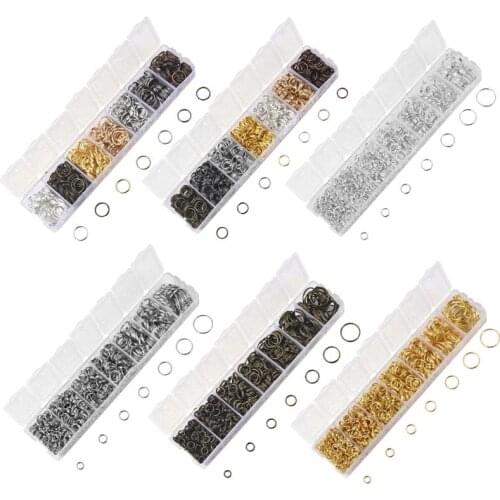 7 Grid/Box DIY Jewelry Accessories Kit Set Open Jump Rings Split Rings Link Loop Jewelry Making Supplies Kit Jewelry Findings