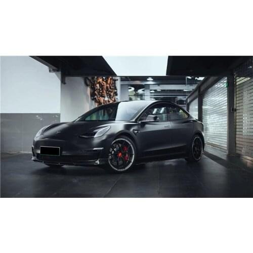 Suitable For Model Tesla 3 Modified Cmst Carbon Fiber Front Spade Skirt Surrounded by Rear Lip and Tail