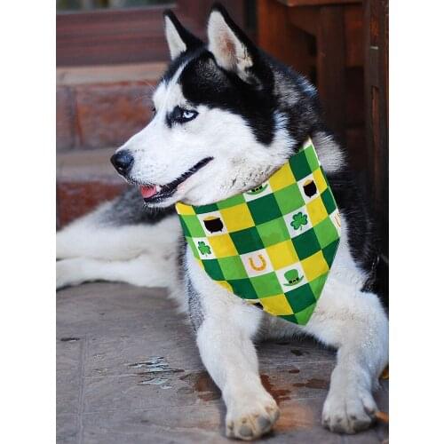 Dog Bandana Pets Soft Collar Neckerchief Smooth Triangular Bibs Scarf Printing Pattern Bow Puppy Towel Bandage Accessories 2021