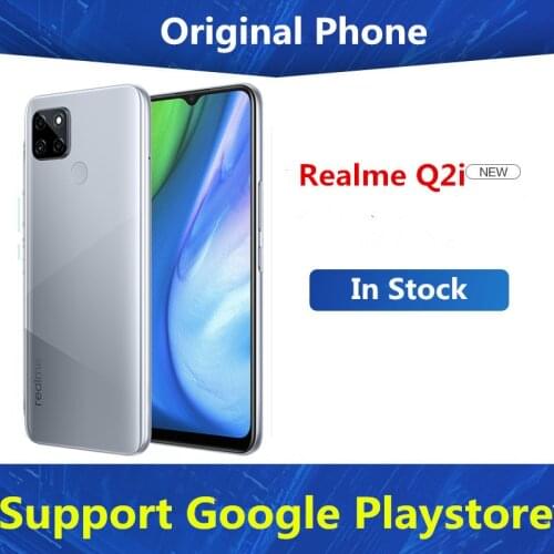In Stock Realme Q2i 5G Cell Phone 6.5" 1600X720 4GB RAM 128GB ROM MTK 720 Fingerprint Face ID 13.0MP Android 10.0 Dual Sim