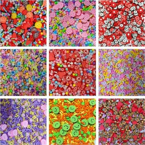 100g/lot Mixed Beads Tiny Particles Polymer Slice Hot Clay Sprinkles for Slime Filling Material DIY Toys Accessories Crafts