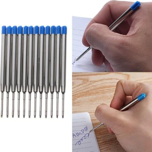 10pcs Parker Compatible Rollerball Pen Refills Smooth Writing, Compatible Rollerball Pen Refills Pens Fine Point 0.5mm Blue Ink