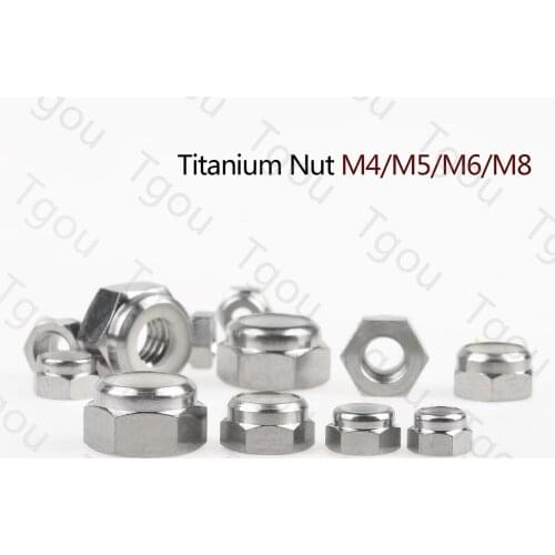 Titanium Nut M4/M5/M6/M8 Nylon lock Nuts for Bicycle Motorcycle