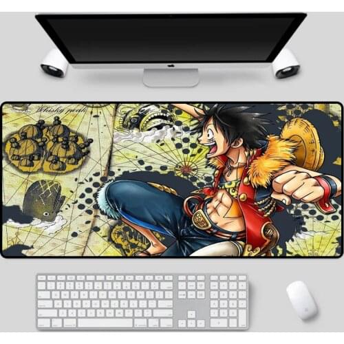 XGZ Cool anime mouse pad One Piece cute little boy table mat high-speed e-sports non-slip keyboard pad