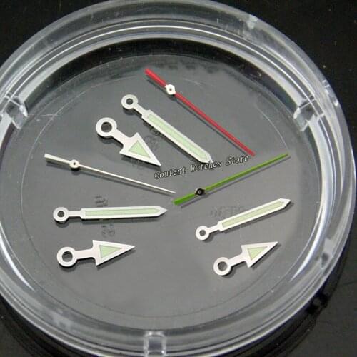 Green Luminous Watch Hands Fit Mingzhu DG2813/3804,Miyota 8205/8215/821A Movement