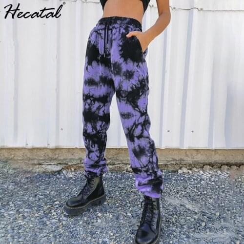 Heeatal Sweatpants Women Pants High Waist Tie Dye Women joggers Loose Trousers Sweetpants Femme Pantalon Gothic Mujer Pantalones