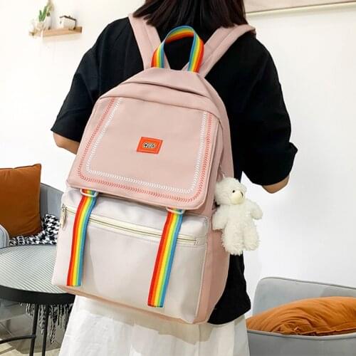 Womens School Backpack for Teens Girls Nylon Rucksack Anti Theft Bagpack Ladies Bag Large Capacity Backpacks New Female Bookbag