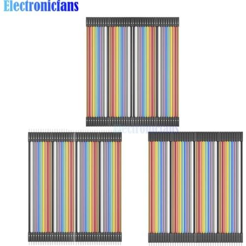 120pcs Dupont line 20cm Male to Male + Male to Female + Female to Female Jumper Wire Dupont Cable for Arduino