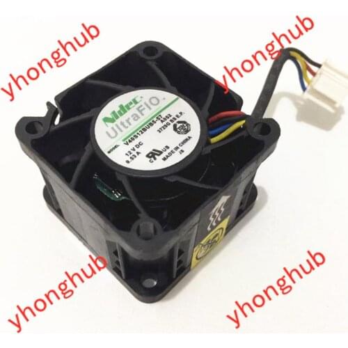 Nidec V40S12BUB5-57 A052 DC 12V 0.53A 40x40x28mm 4-wire Server Cooling Fan