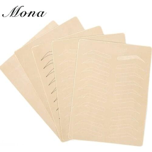 5 pcs Microblading Tattoo Eyebrow Practice Skin For Permanent Makeup Eyebrow Training Microblading Supplies No Ink Needed