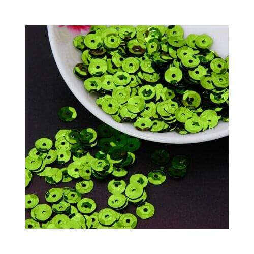 50g 5mm Cup Sequins for Craft Light Green Round Loose Sequins Paillettes Children DIY Sewing Wedding DIY Accessories Spangles