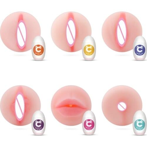 6 Pieces/Set oral sex Anal sex sexual intercoursRealistic Vaginal Aircraft Cup Portable and easy to clean Sex Toys for Men