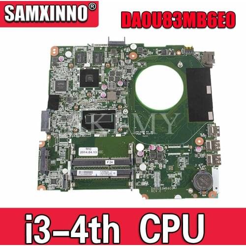 734427-001 734427-501 DA0U83MB6E0 Laptop Motherboard For HP Pavilion 14-N Motherboard I3-4030/i3-4010U DDR3 tested 100% work