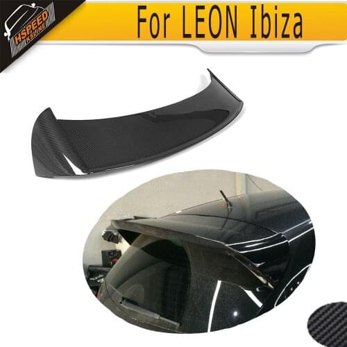 Carbon Fiber Rear Trunk Roof Spoiler Wing for Seat Leon Ibiza Hatchback 2012 Rear Roof Lip Wing Spoiler