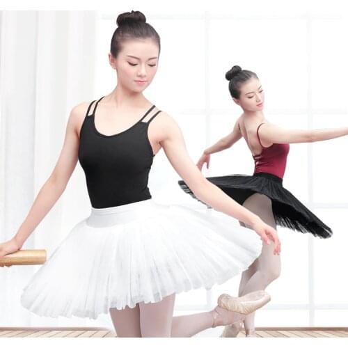 Adult professional Ballet tutu, womens dance skirt, Swan Lake performance costumes, white, black, 7 layer hard mesh, Ballet tutu