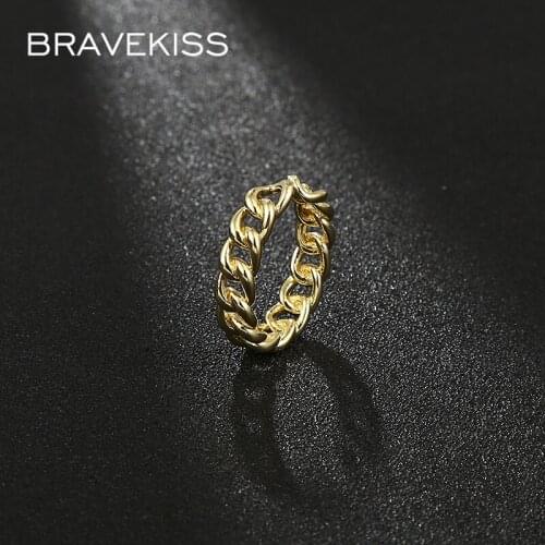 BRAVEKISS Glossy Vintage Open Braided Twist Rings for Women Wedding Enaggement Jewelry Anel Bijoux Femme Fashion Jewelrys UR0618