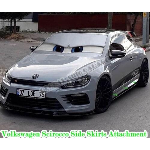 For Vw Volkswagen Scirocco Side Skirts Attachment 2008-2021 Sill Trim Car Styling Auto Accessory Universal Spoiler Mud Flaps