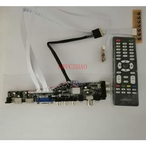DVB-T2/T DVB-C 3663 TV Monitor Kit for N156B6 N156B6-L03/L04/L05/L06/L07 LCD LED screen HDMI+VGA+USB+TV Controller board Driver
