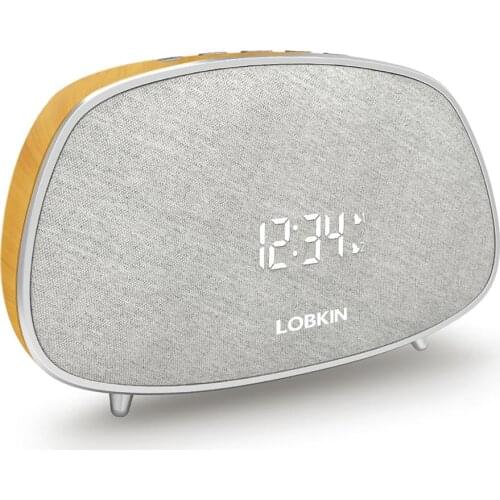 Esonstyle Retro Bluetooth Speaker Snooze Prevention Dual Alarm Clock With Digital Display Speaker Support FM Radio Loudspeaker