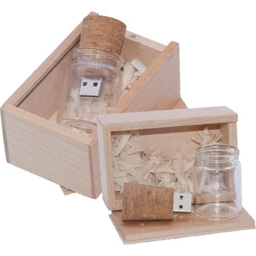 Floating Bottle USB 2.0 Pendrive 8GB 16GB 32GB 64GB glass Wish Bottle Cork Usb Flash Drive Memory Stick Wedding Photography Gift